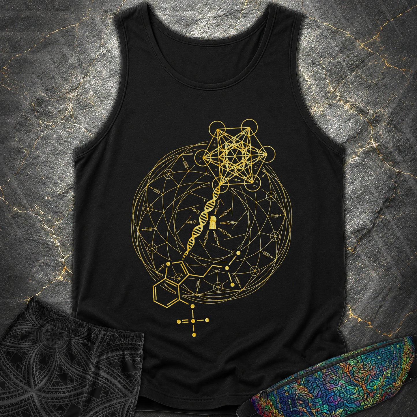 Psilocybin Key To Universe - Psilocybin Key To Universe Tank Top - Black