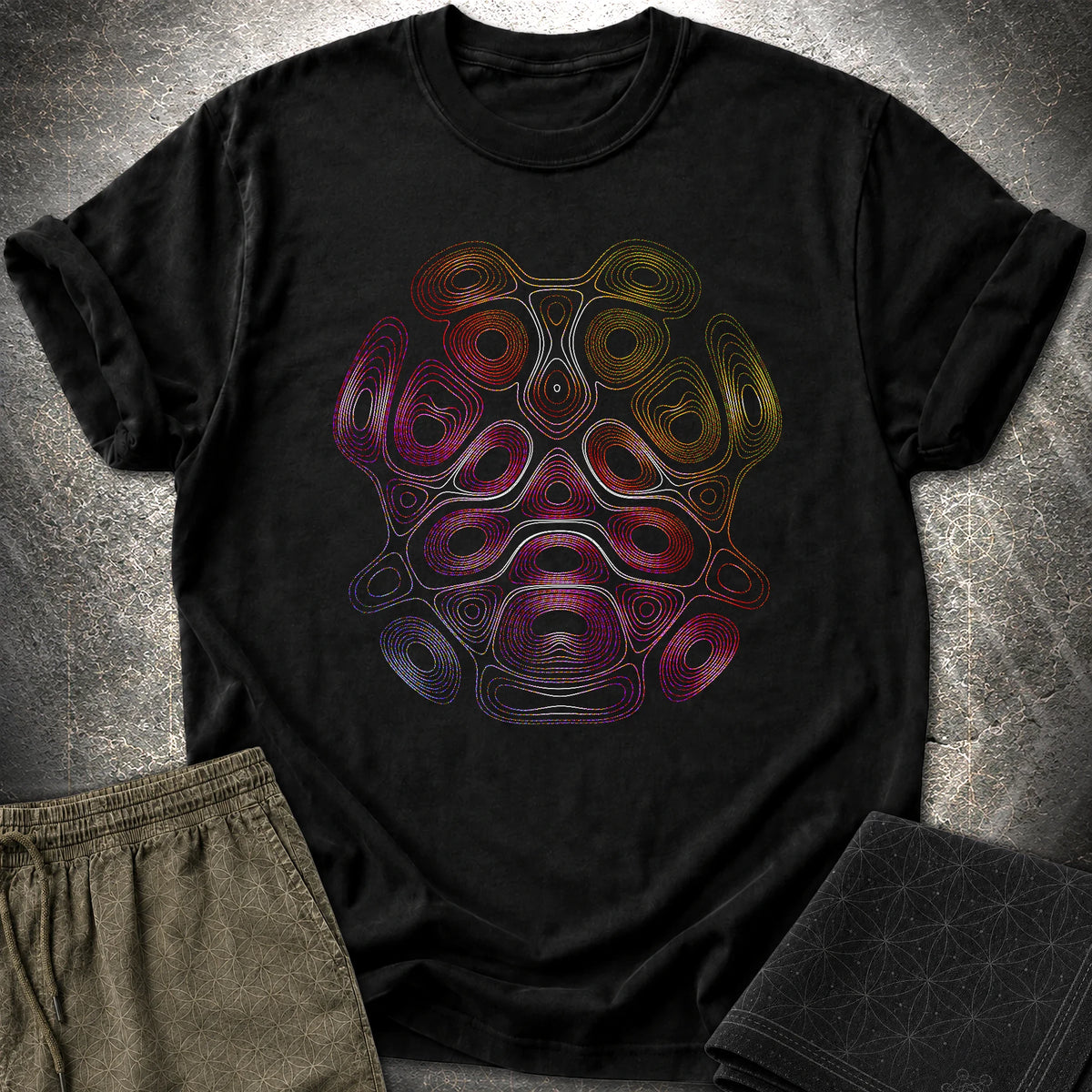 Psychedelic Bear Boho Hippie Trippy Wildlife T-Shirt - Psychedelic Bear Boho Hippie Trippy Wildlife T-Shirt - Black