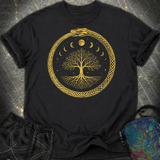 Ouroboros Moon Tree Comfort T-Shirt - Ouroboros Moon Tree Comfort T-Shirt - Black