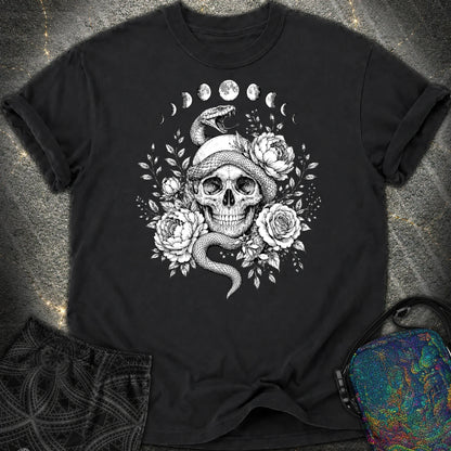 Skull Snake Moon Phases - Skull Snake Moon Phases Comfort T-Shirt - Black