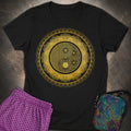 Yin Yang Gold Womens T-Shirt