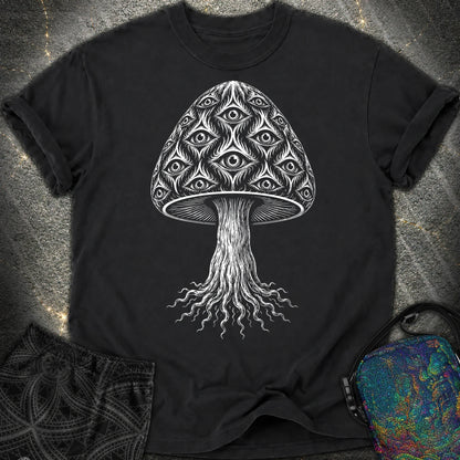 All-Seeing Mushroom - All-Seeing Mushroom Comfort T-Shirt - Black