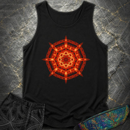Radiant Geometry Portal Mandala - Radiant Geometry Portal Mandala Comfort Tank Top - Black