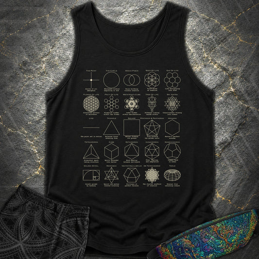 Sacred Geometry Figures Comfort Tank Top - Sacred Geometry Figures Comfort Tank Top - Black
