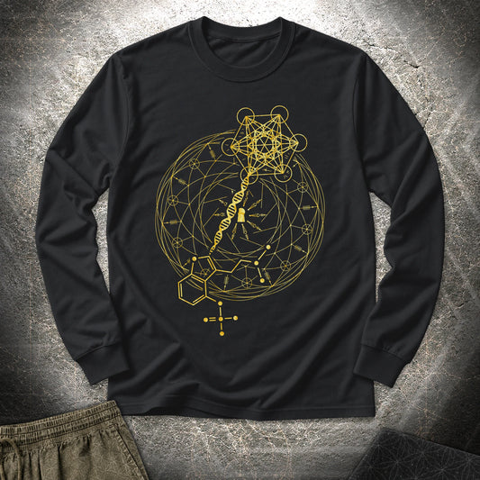 Psilocybin Key To Universe Long Sleeve Shirt showing front artwork