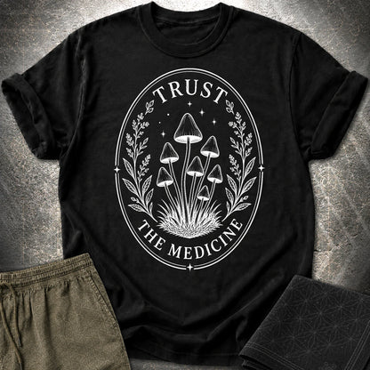 Trust The Medicine Mushroom T-Shirt - Trust The Medicine Mushroom T-Shirt - Black