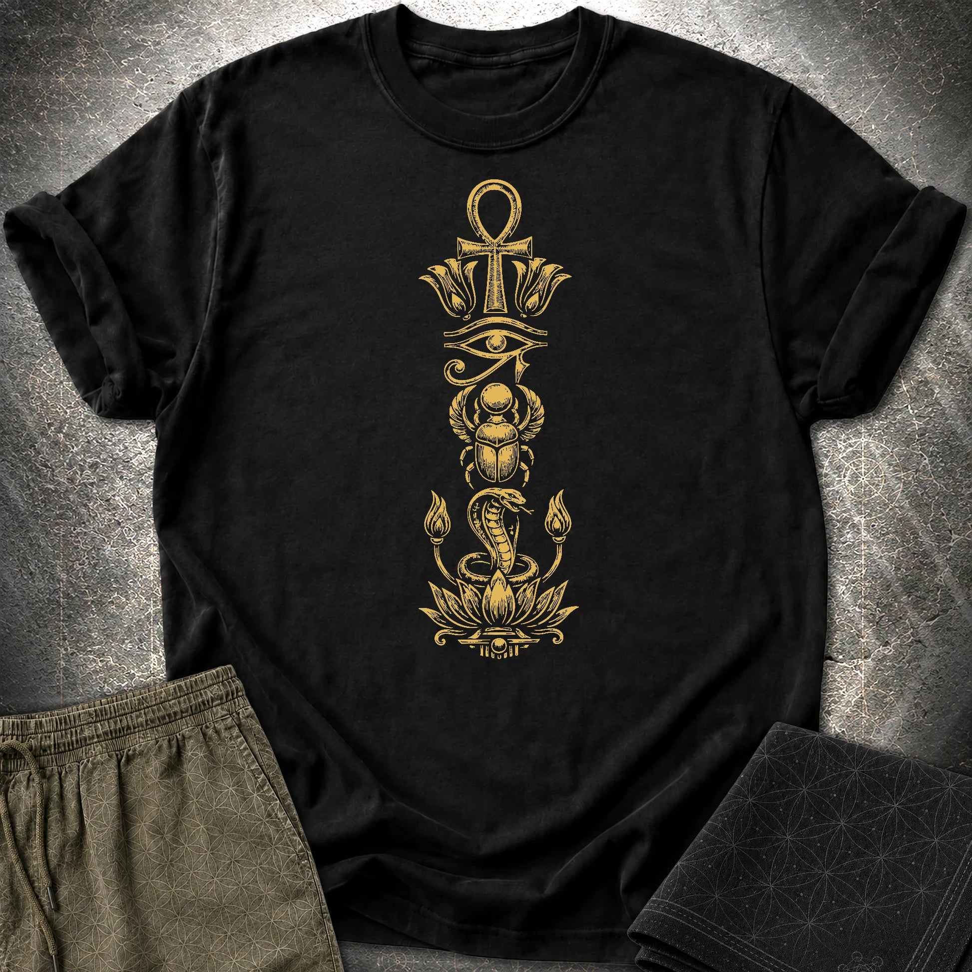 Ancient Egyptian Symbol Totem - Ancient Egyptian Symbol Totem T-Shirt - Black