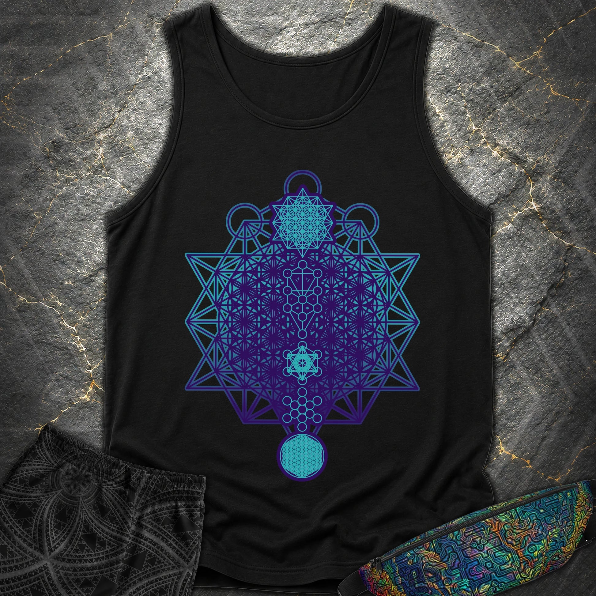 All The Sacred Geometry - All The Sacred Geometry Tank - Black