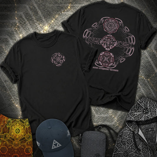 Cymatics, Energy Frequency Vibration 2 Sided T-Shirt - Cymatics, Energy Frequency Vibration 2 Sided T-Shirt - Black