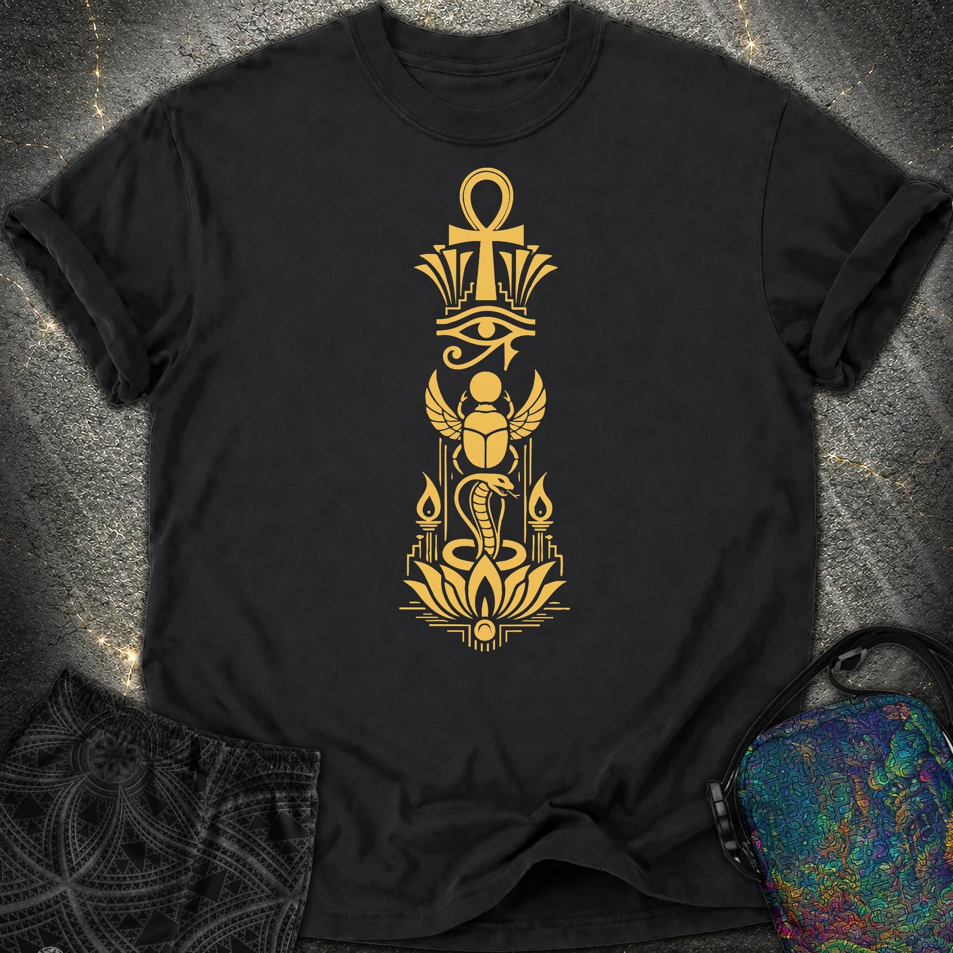 Sacred Symbols of Eternal Life - Sacred Symbols of Eternal Life Comfort T-Shirt - Black