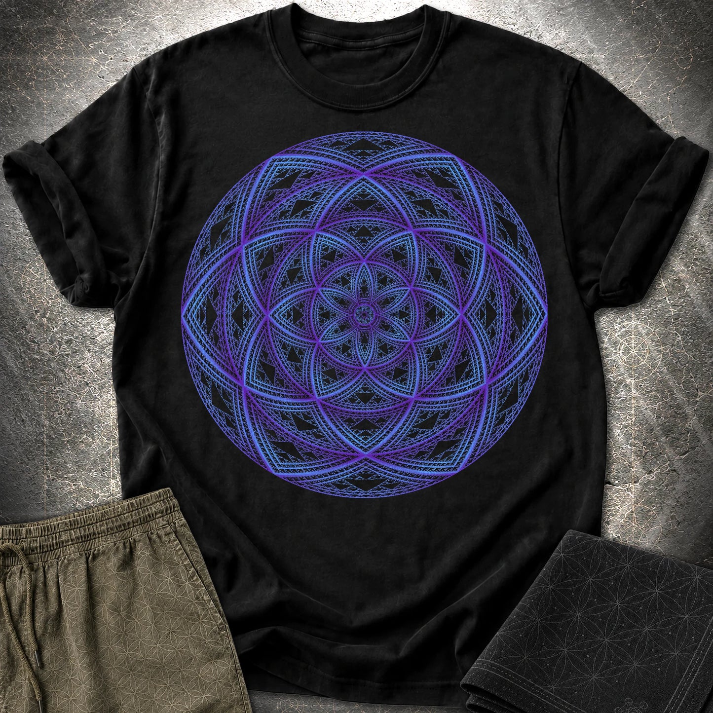 Sierpinski Seed Of Life T-Shirt - Sierpinski Seed Of Life T-Shirt - Black