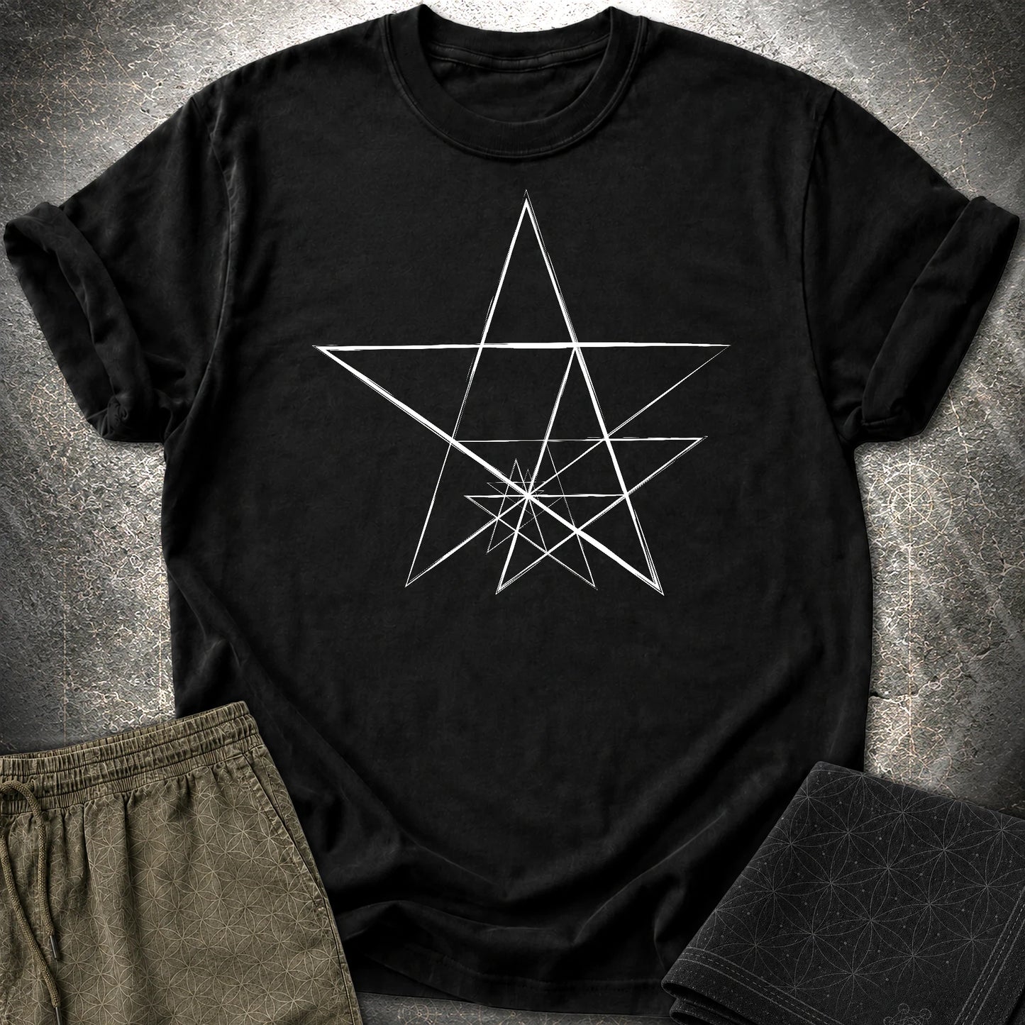Pentagon Spiral T-Shirt - Pentagon Spiral T-Shirt - Black