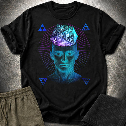 The Mathematitian Fractal Mind T-Shirt - The Mathematitian Fractal Mind T-Shirt - Black