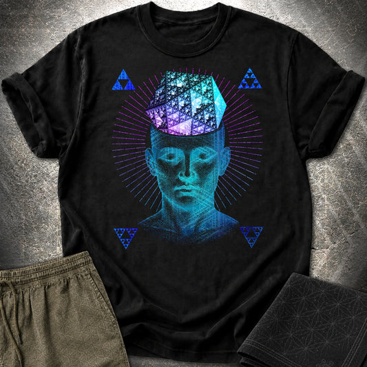 The Mathematitian Fractal Mind T-Shirt - The Mathematitian Fractal Mind T-Shirt - Black