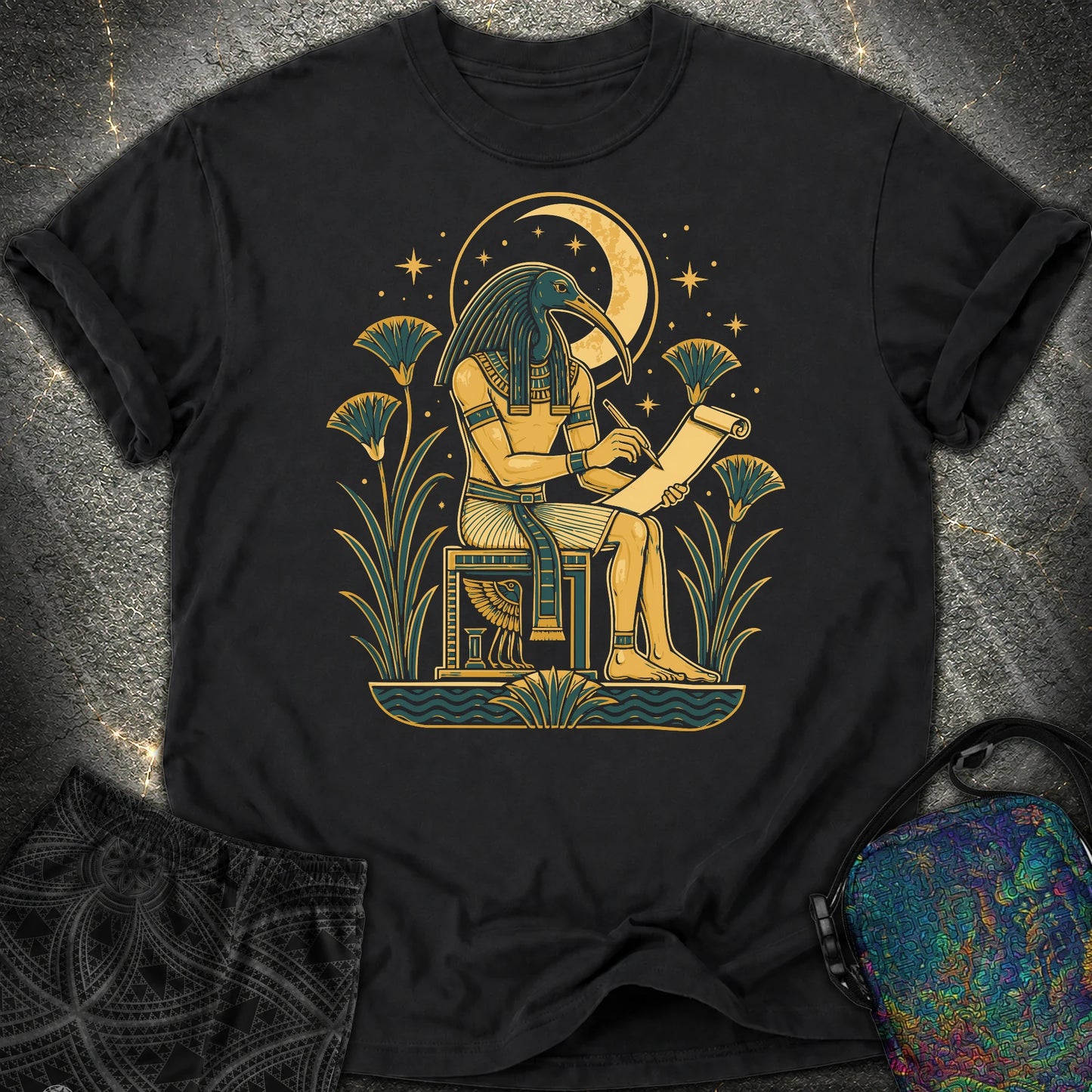 Moonlit Ibis Scribe - Moonlit Ibis Scribe Comfort T-Shirt - Black