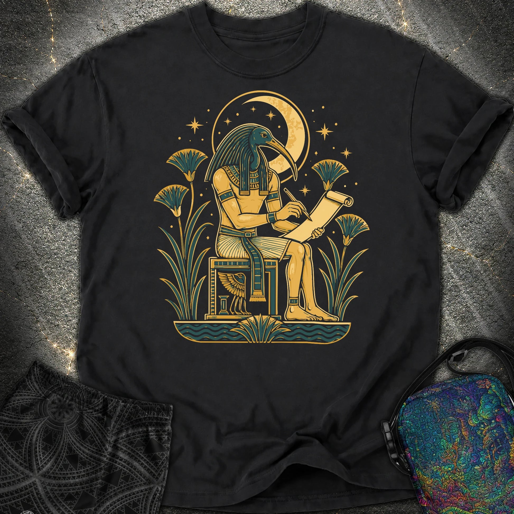 Moonlit Ibis Scribe - Moonlit Ibis Scribe Comfort T-Shirt - Black