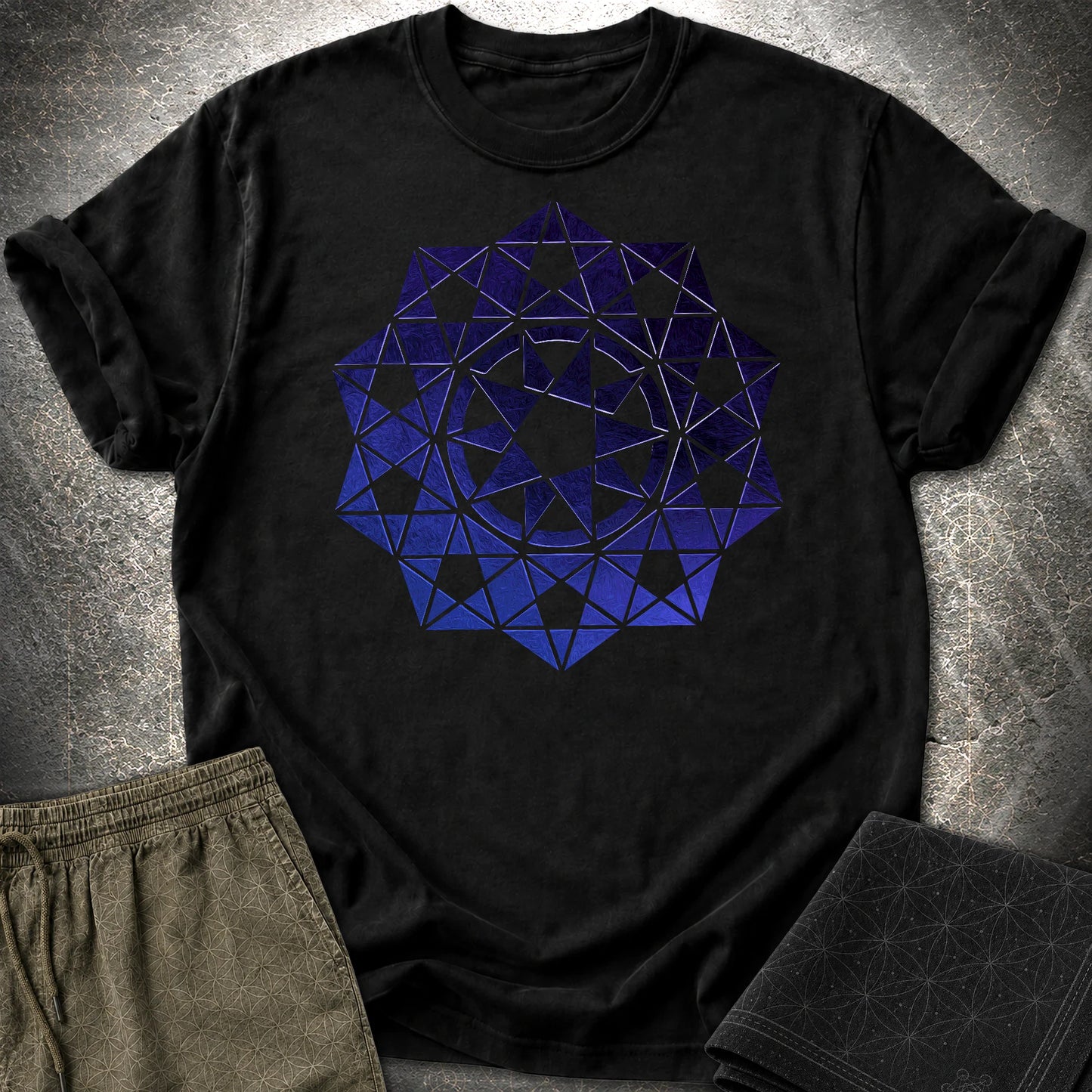 Crop Circle Purple T-Shirt - Crop Circle Purple T-Shirt - Black