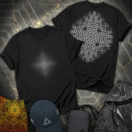 Cymatic Frequency 2 Sided T-Shirt - Cymatic Frequency 2 Sided T-Shirt - Black
