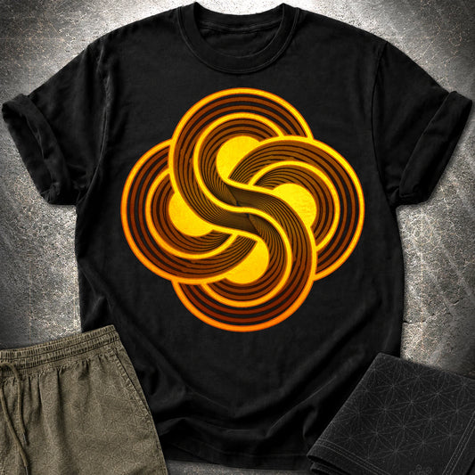 Crop Circle Flow T-Shirt - Crop Circle Flow T-Shirt - Black
