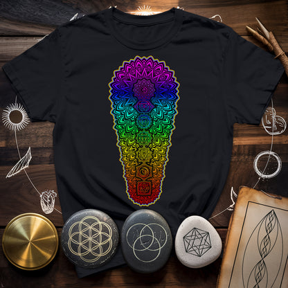 Chakra Spectrum Grounding Grid T-Shirt