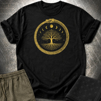 Ouroboros Moon Tree T-Shirt - Ouroboros Moon Tree T-Shirt - Black
