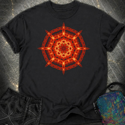 Radiant Geometry Portal Mandala - Radiant Geometry Portal Mandala Comfort T-Shirt - Black