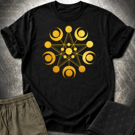 Golden Crop Circle T-Shirt - Golden Crop Circle T-Shirt - Black