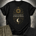 As Above So Below Sun Moon Colored T-Shirt