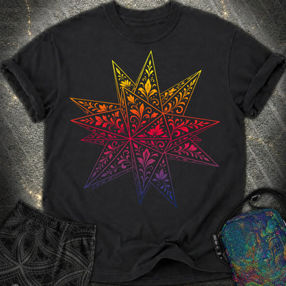 Colorful Stellated Dodecahedron - Colorful Stellated Dodecahedron Comfort T-Shirt - Black