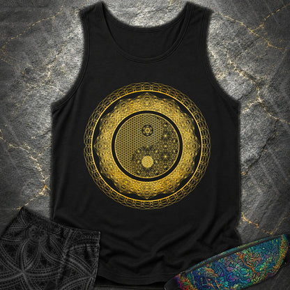 Yin Yang Gold T-Shirt - Yin Yang Gold Comfort Tank Top - Black