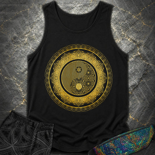 Yin Yang Gold T-Shirt - Yin Yang Gold Comfort Tank Top - Black