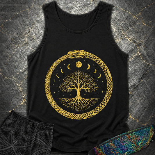 Ouroboros Moon Tree Unisex Comfort Tank Top - Ouroboros Moon Tree Unisex Comfort Tank Top - Black