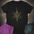 Metatron Crystal Moon Phases Womens T-Shirt