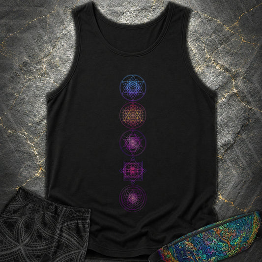 Sacred Geometry T-Shirt - Sacred Geometry Comfort Tank Top - Black