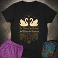 As Above So Below Swans Womens T-Shirt
