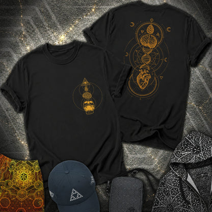 Tools Of The Trade Brain-Heart Coherence 2 Sided T-Shirt - Tools Of The Trade Brain-Heart Coherence 2 Sided T-Shirt - Black