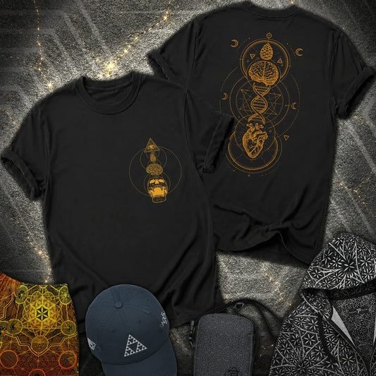 Tools Of The Trade Brain-Heart Coherence 2 Sided T-Shirt - Tools Of The Trade Brain-Heart Coherence 2 Sided T-Shirt - Black