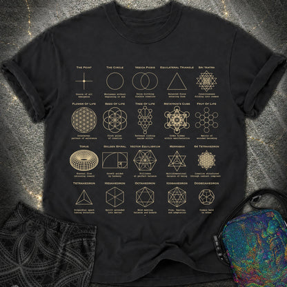 Sacred Geometry Figures Comfort T-Shirt - Sacred Geometry Figures Comfort T-Shirt - Black