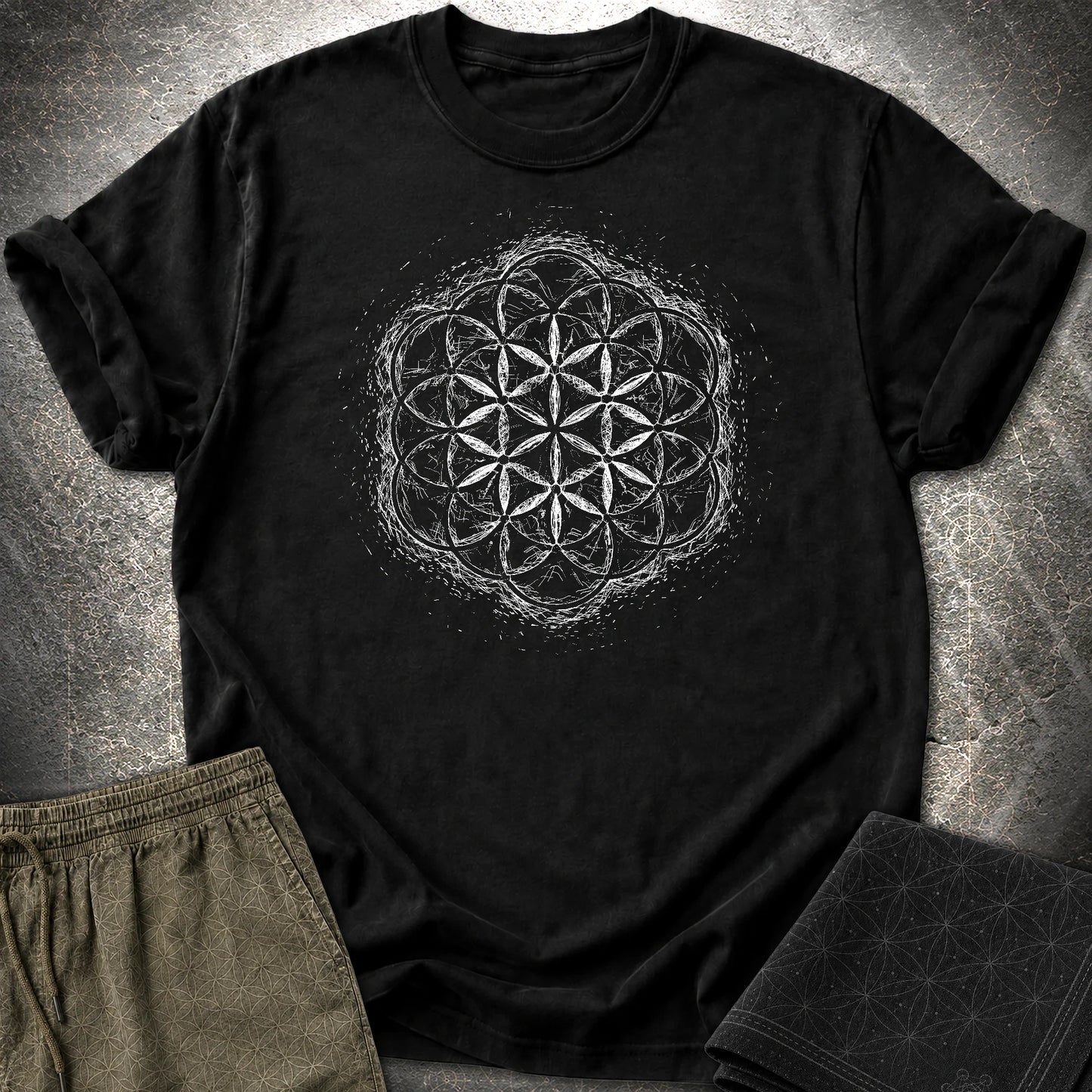 Quantum Flower of Life Shirt T-Shirt - Quantum Flower of Life Shirt T-Shirt - Black