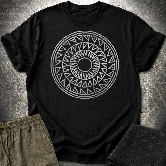 Crop Circle Silver T-Shirt - Crop Circle Silver T-Shirt - Black