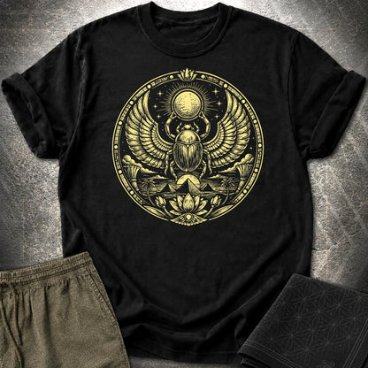 Winged Scarab of the Sun - Winged Scarab of the Sun T-Shirt - Black