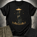 Celestial Cat Beneath the Starship T-Shirt