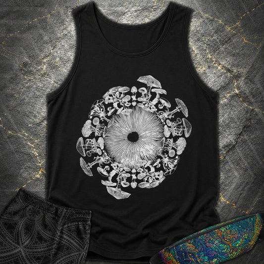 Mushroom Iris - Mushroom Iris Comfort Tank Top - Black