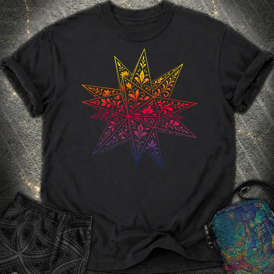 Colorful Stellated Dodecahedron Comfort T-Shirt - Colorful Stellated Dodecahedron Comfort T-Shirt - Black