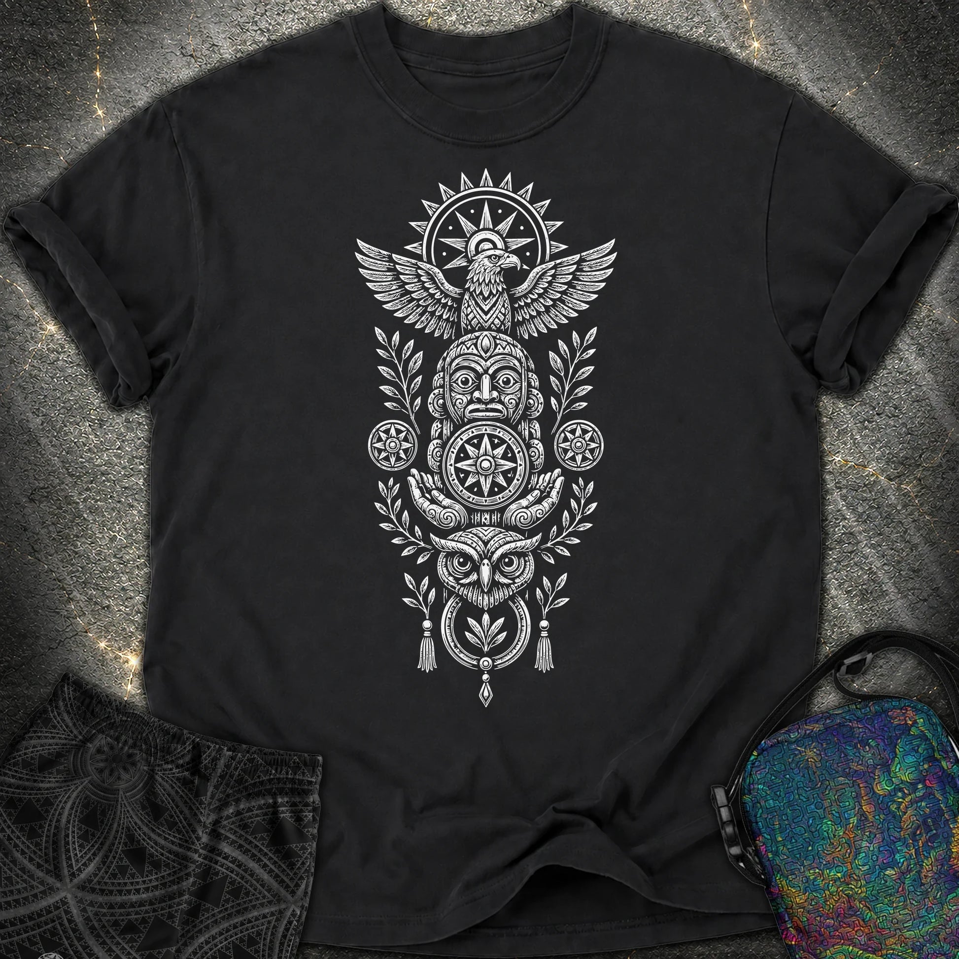 Totem White - Totem White Comfort T-Shirt - Black