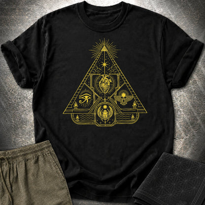 Mystic Pyramid of the Sacred Heart - Mystic Pyramid of the Sacred Heart T-Shirt - Black