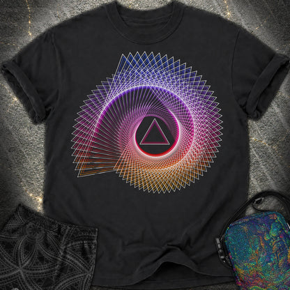 Spiralling Gradient Triangle - Spiralling Gradient Triangle Comfort T-Shirt - Black