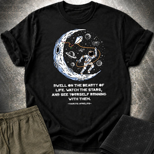 Marcus Aurelius Stars T-Shirt - Marcus Aurelius Stars T-Shirt - Black