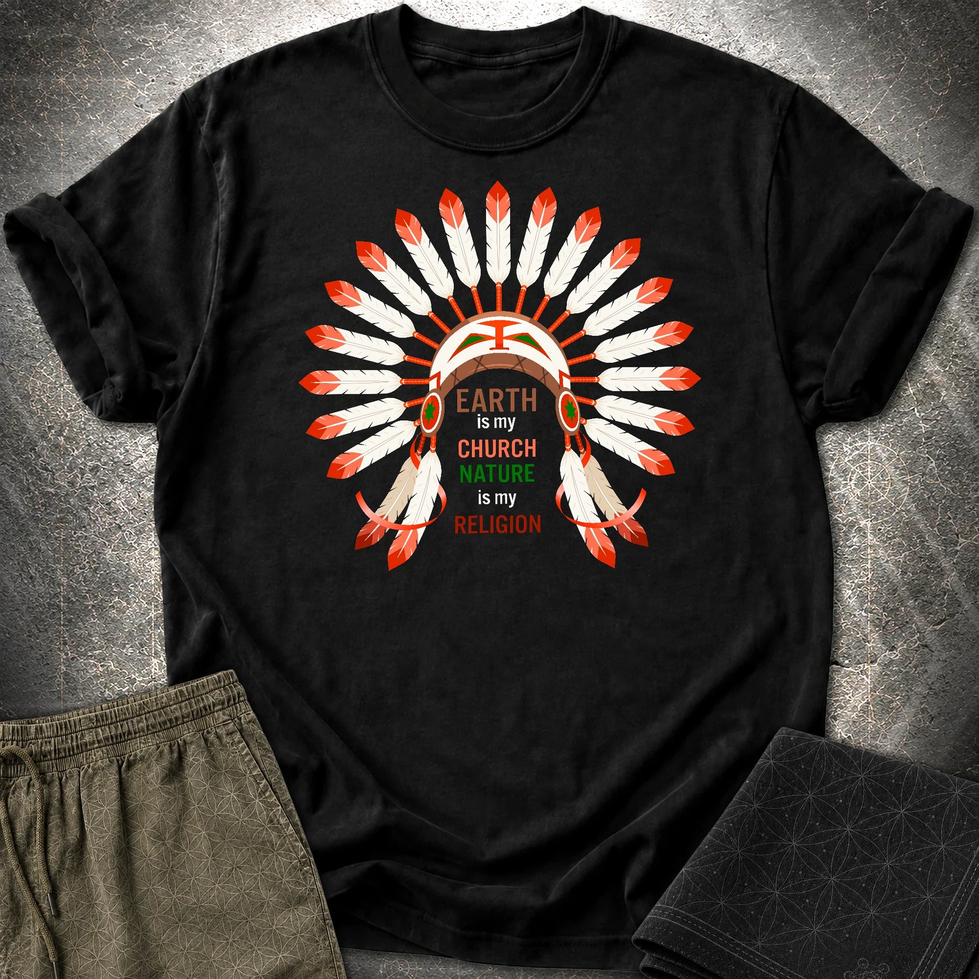 Earth Is My Church T-Shirt - Earth Is My Church T-Shirt - Black