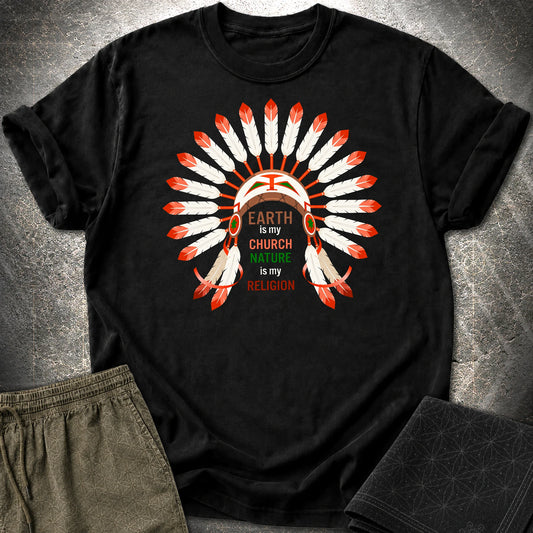 Earth Is My Church T-Shirt - Earth Is My Church T-Shirt - Black